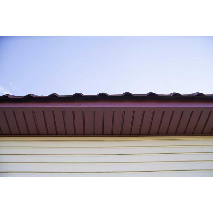 Софит металлический без перфорации 0,45 Drap с пленкой RAL7016 антрацитово-серый